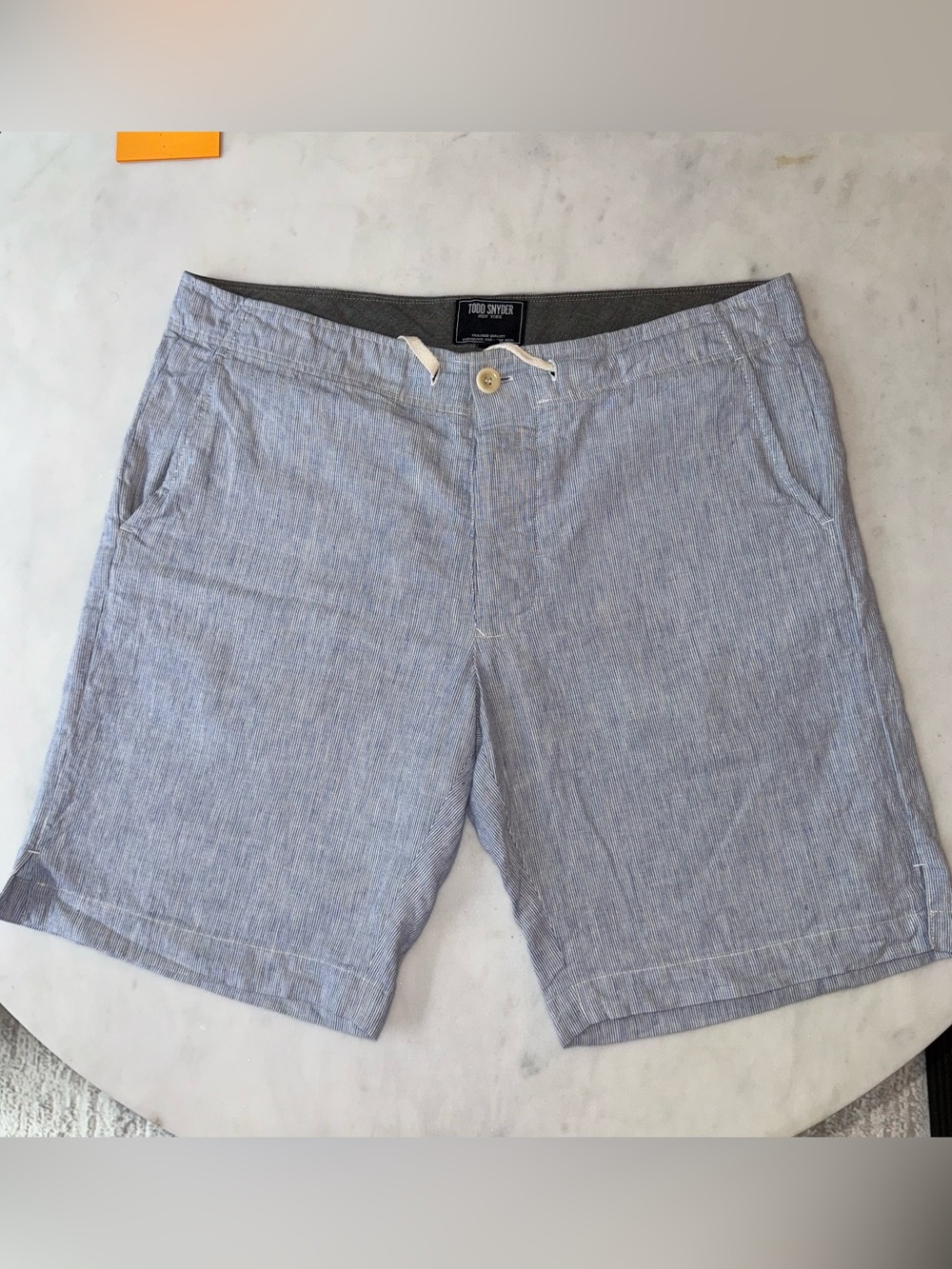Todd Snyder Men’s Seersucker Shorts Sz 30 Medium Blue Striped